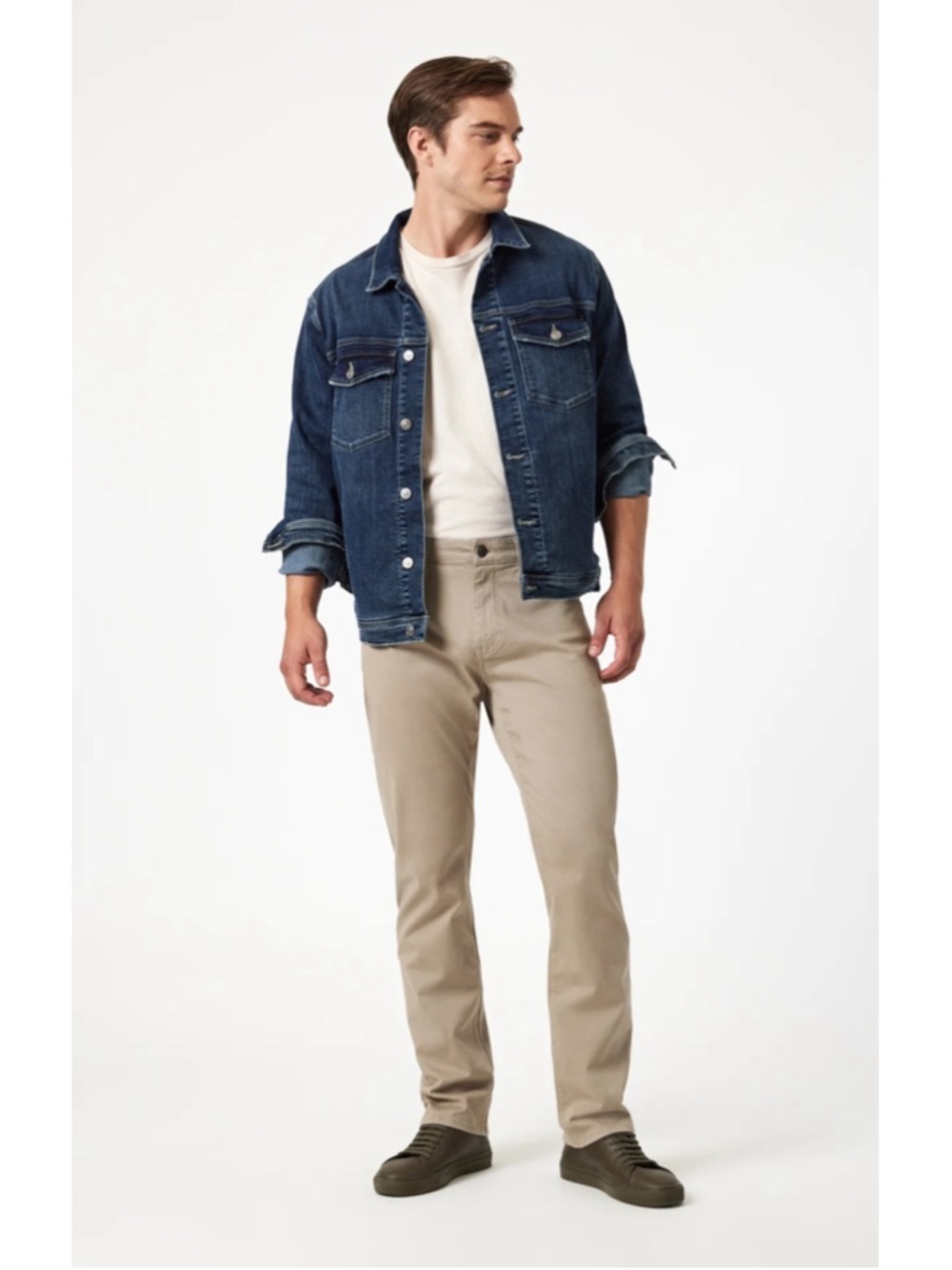 Men's Mavi Jeans Zach Straight Leg Pants Regular Rise | Sand Casual Twill 33x32